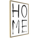 Poster - Simply Home (Vertical)  - goud