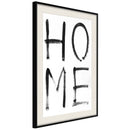 Poster - Simply Home (Vertical)  - zwart passepartout