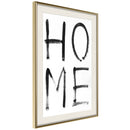 Poster - Simply Home (Vertical)  - goud passepartout