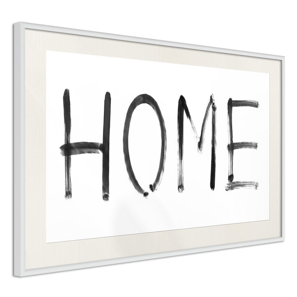 Poster - Simply Home (Horizontal)  - wit passepartout