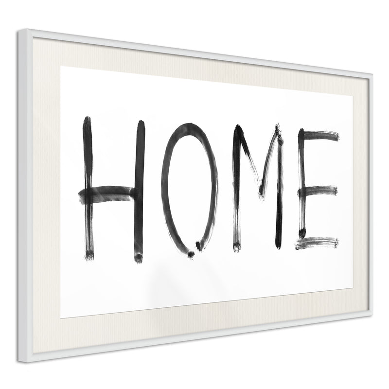 Poster - Simply Home (Horizontal)  - wit passepartout