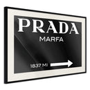Poster - Prada (Black)  - zwart passepartout