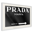 Poster - Prada (Black)  - wit passepartout