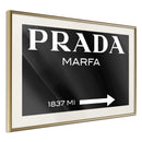 Poster - Prada (Black)  - goud passepartout