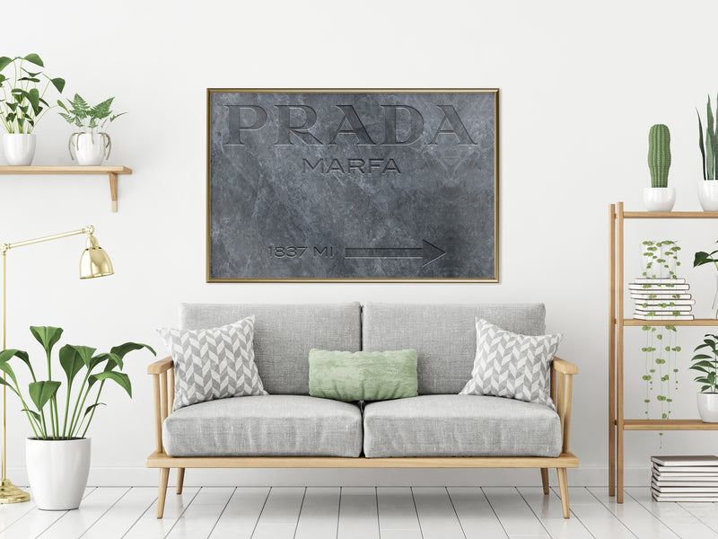Poster - Prada (Grey)  - goud