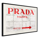 Poster - Prada (Red)  - zwart passepartout