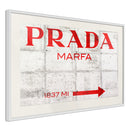 Poster - Prada (Red)  - wit passepartout