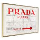 Poster - Prada (Red)  - goud passepartout