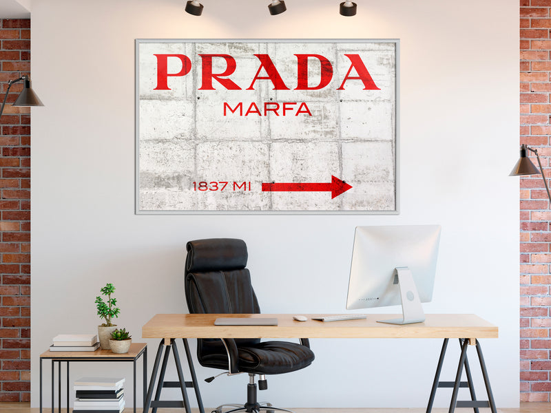 Poster - Prada (Red)  - wit