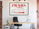 Poster - Prada (Red)  - zwart passepartout