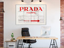 Poster - Prada (Red)  - wit passepartout