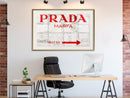 Poster - Prada (Red)  - goud passepartout