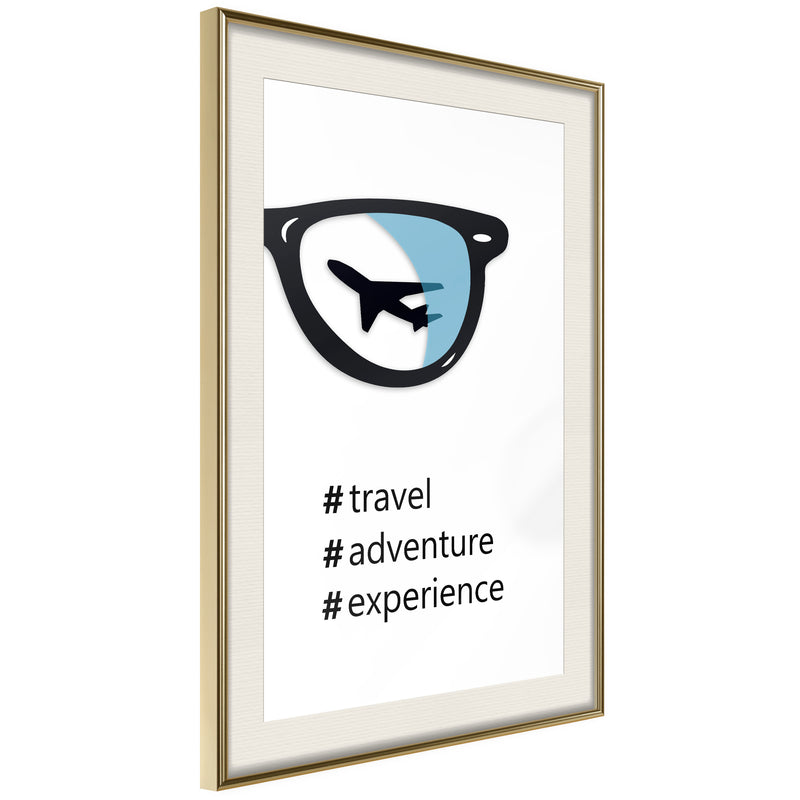 Poster - Life Goals  - goud passepartout