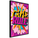 Poster - Girls Rule (Colour)  - zwart