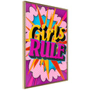 Poster - Girls Rule (Colour)  - goud