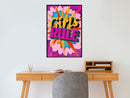 Poster - Girls Rule (Colour)  - zwart