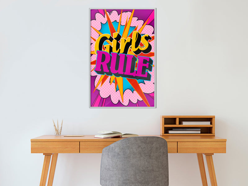 Poster - Girls Rule (Colour)  - wit