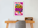 Poster - Girls Rule (Colour)  - wit passepartout