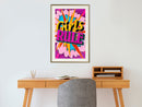 Poster - Girls Rule (Colour)  - goud passepartout