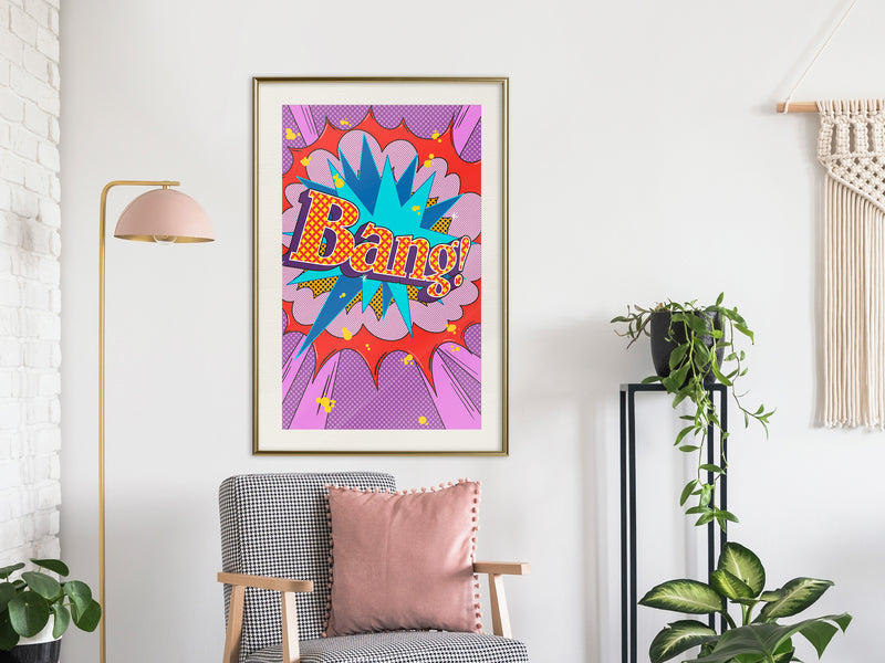 Poster - Bang!  - goud passepartout