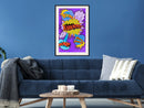 Poster - Kaboom! Boom! Pow!  - zwart passepartout