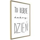 Poster - Good Day  - goud