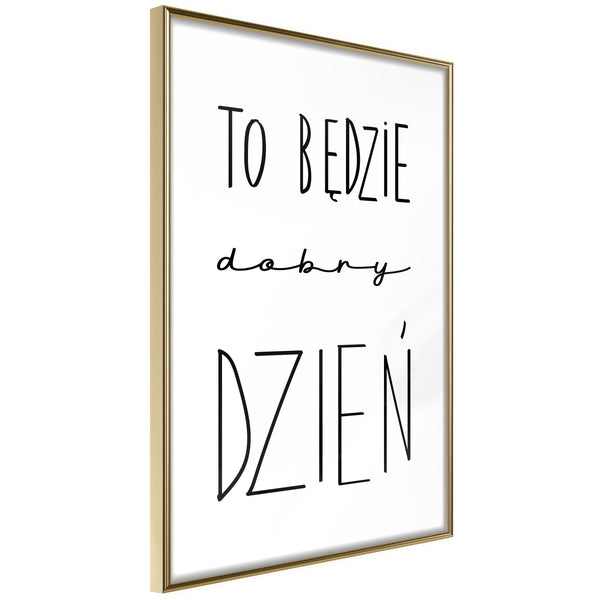 Poster - Good Day  - goud