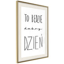 Poster - Good Day  - goud passepartout