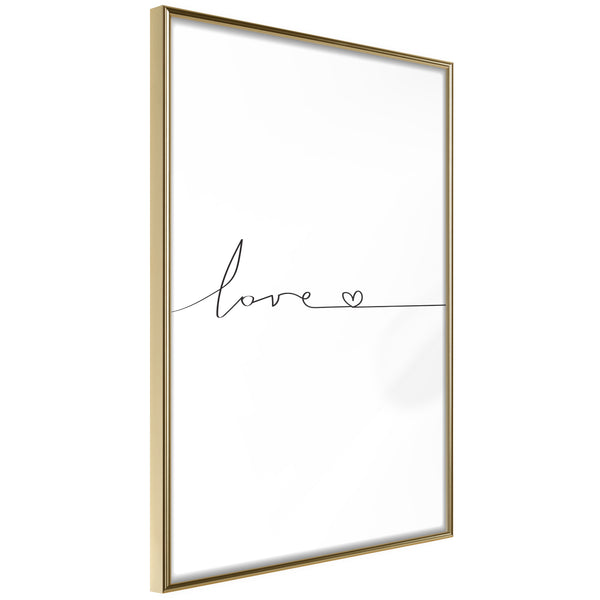 Poster - Love Pulse  - goud