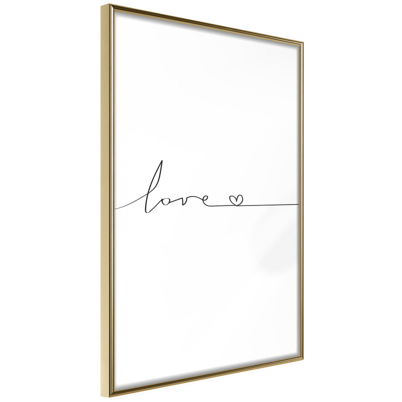 Poster - Love Pulse  - goud