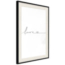 Poster - Love Pulse  - zwart passepartout