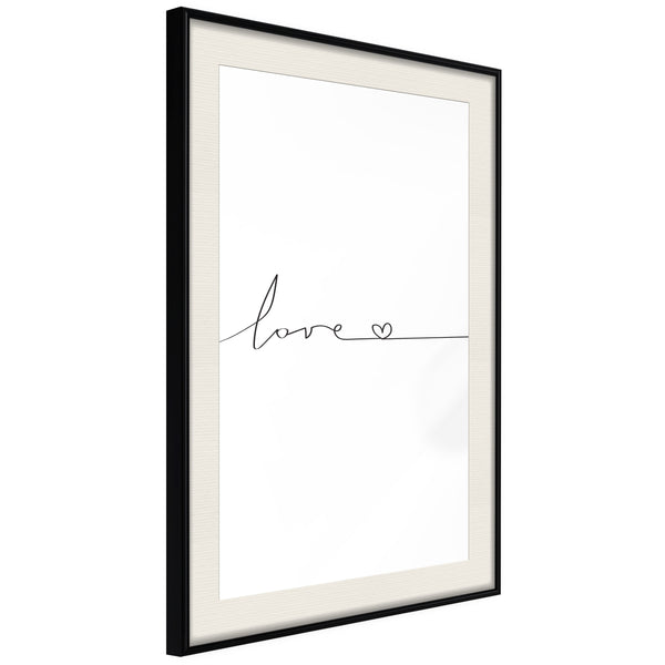 Poster - Love Pulse  - zwart passepartout