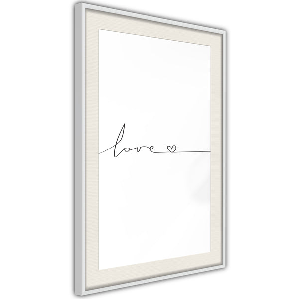 Poster - Love Pulse  - wit passepartout