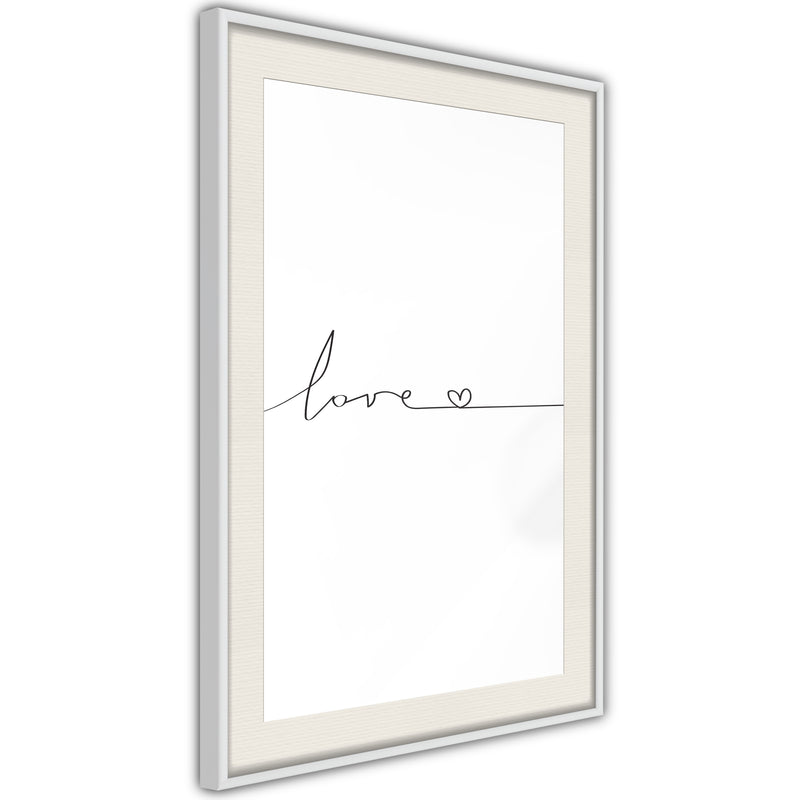 Poster - Love Pulse  - wit passepartout