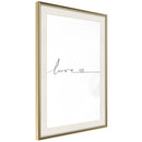 Poster - Love Pulse  - goud passepartout