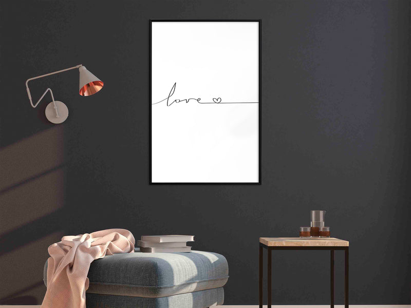 Poster - Love Pulse  - zwart