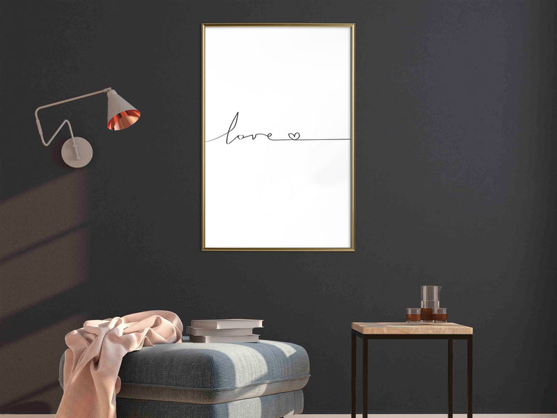 Poster - Love Pulse  - goud