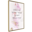 Poster - Follow Your Heart I  - goud