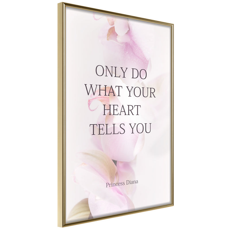 Poster - Follow Your Heart I  - goud