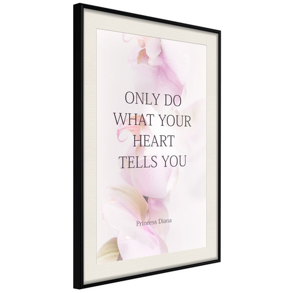 Poster - Follow Your Heart I  - zwart passepartout