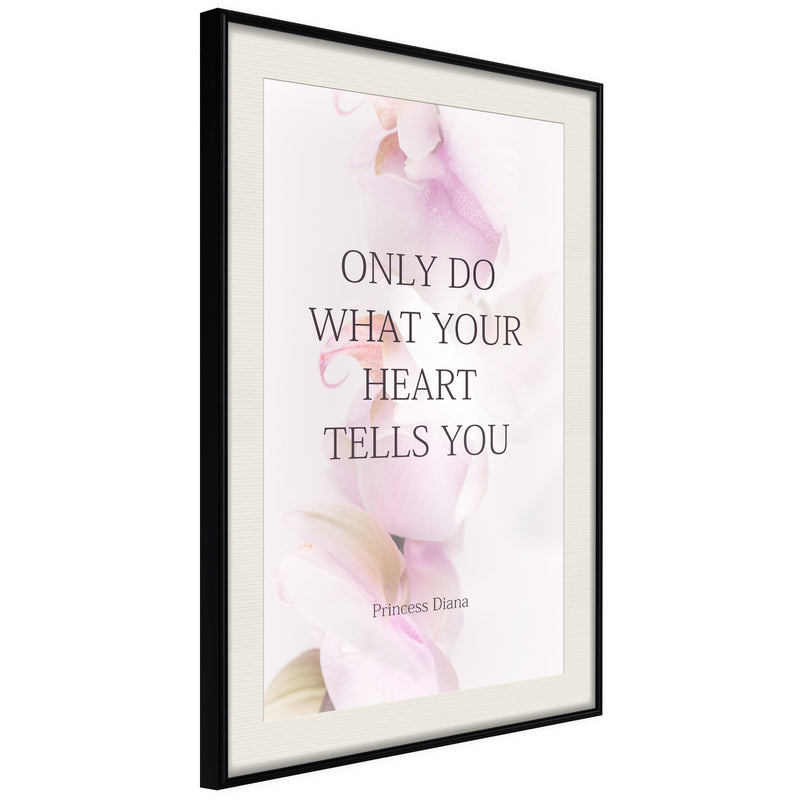 Poster - Follow Your Heart I  - zwart passepartout
