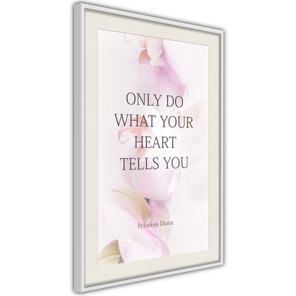 Poster - Follow Your Heart I  - wit passepartout