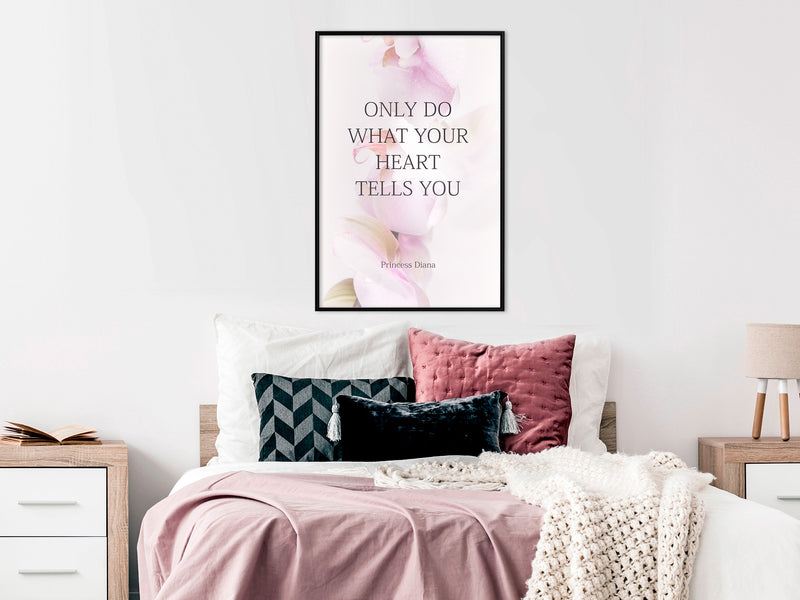 Poster - Follow Your Heart I  - zwart
