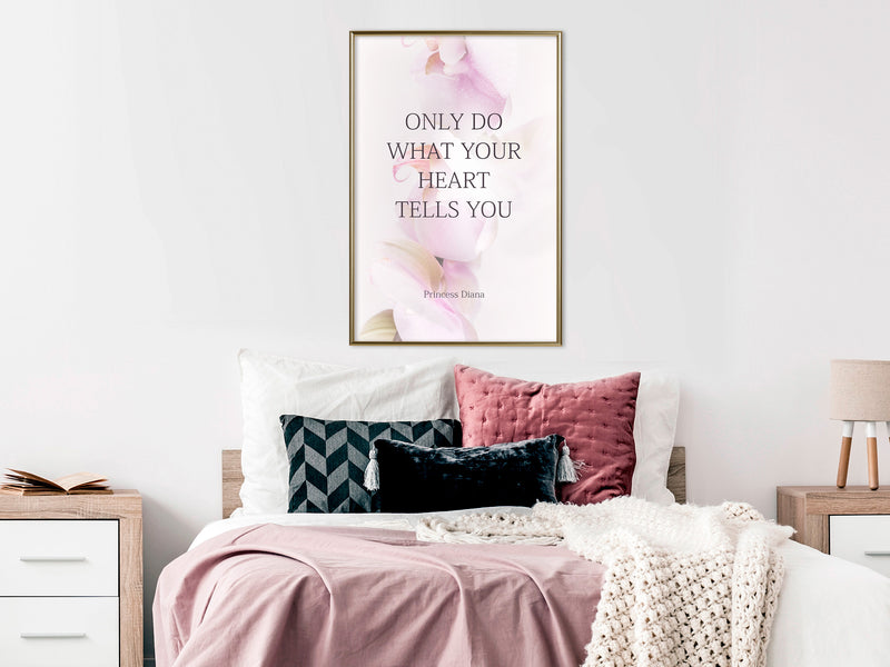 Poster - Follow Your Heart I  - goud