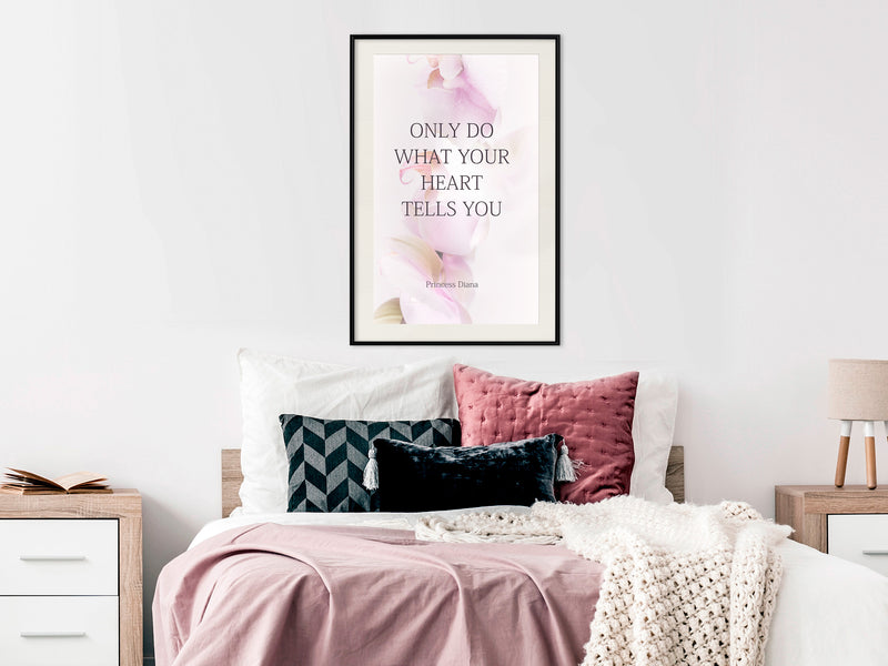 Poster - Follow Your Heart I  - zwart passepartout
