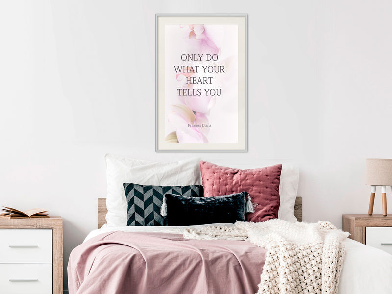 Poster - Follow Your Heart I  - wit passepartout
