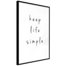 Poster - Simple Life  - zwart
