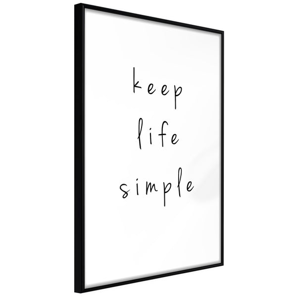Poster - Simple Life  - zwart