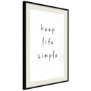 Poster - Simple Life  - zwart passepartout