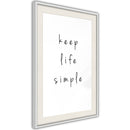 Poster - Simple Life  - wit passepartout